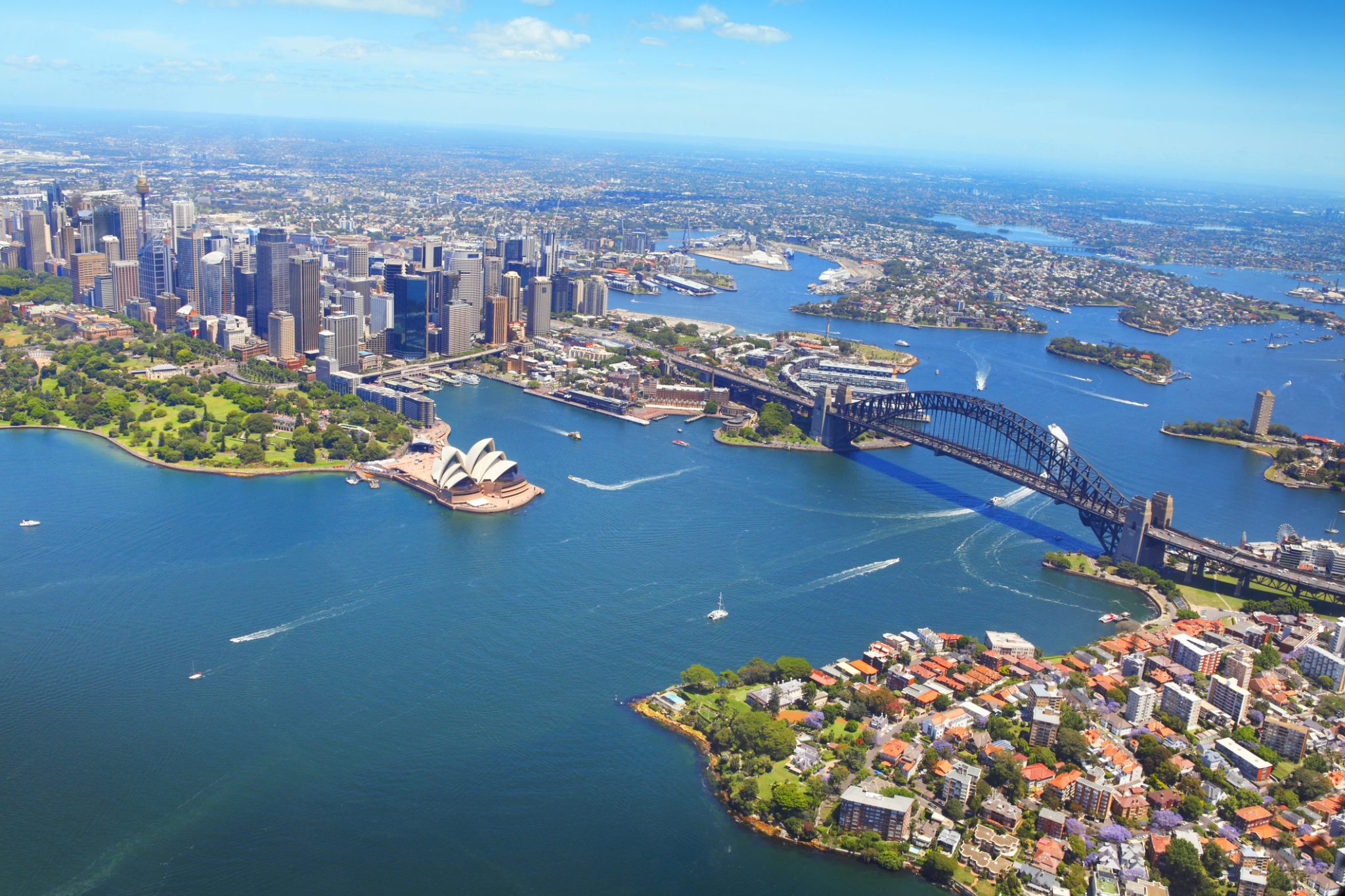 Aerial view of Sydney