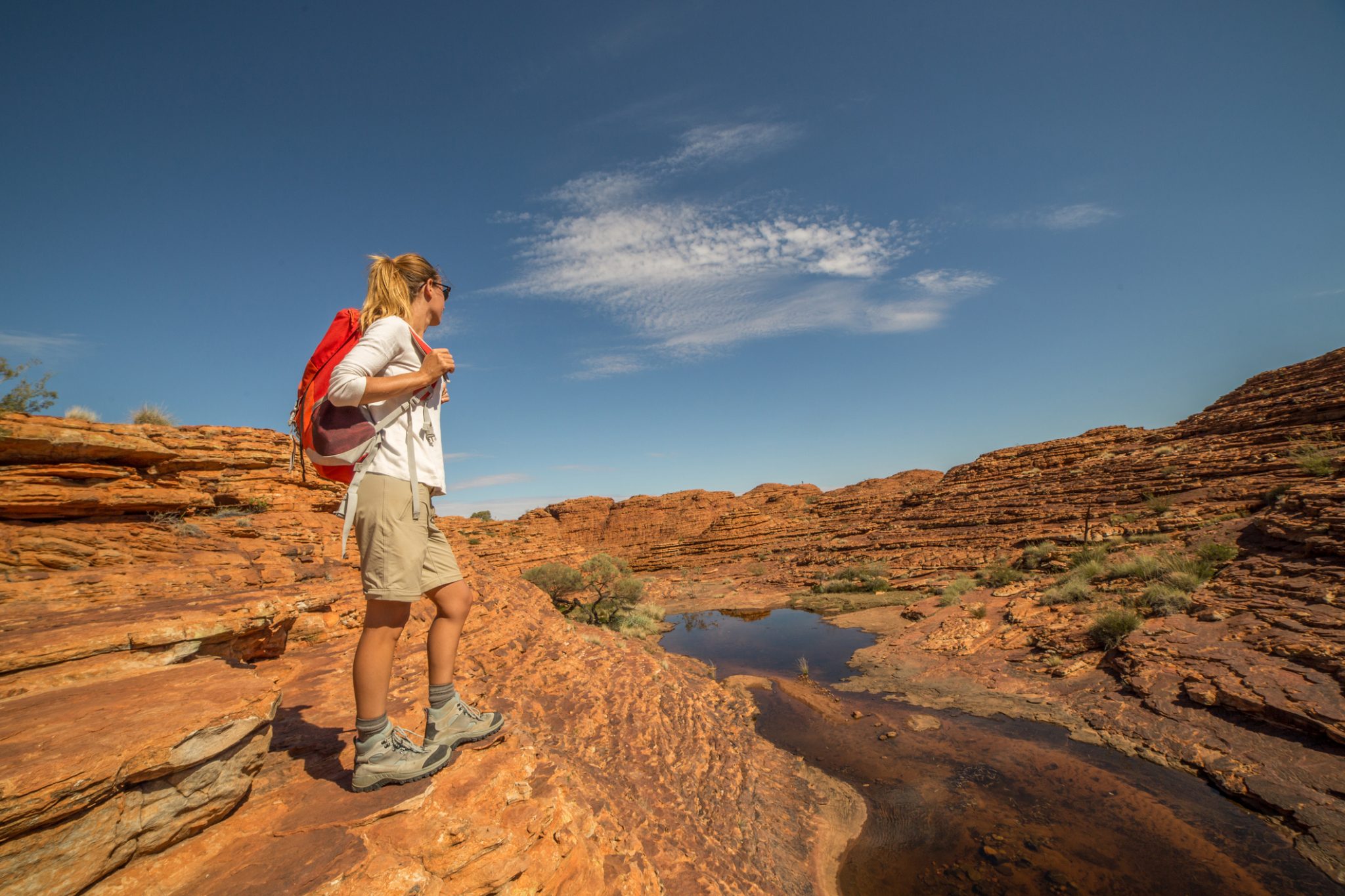 Young woman hiking in Australia