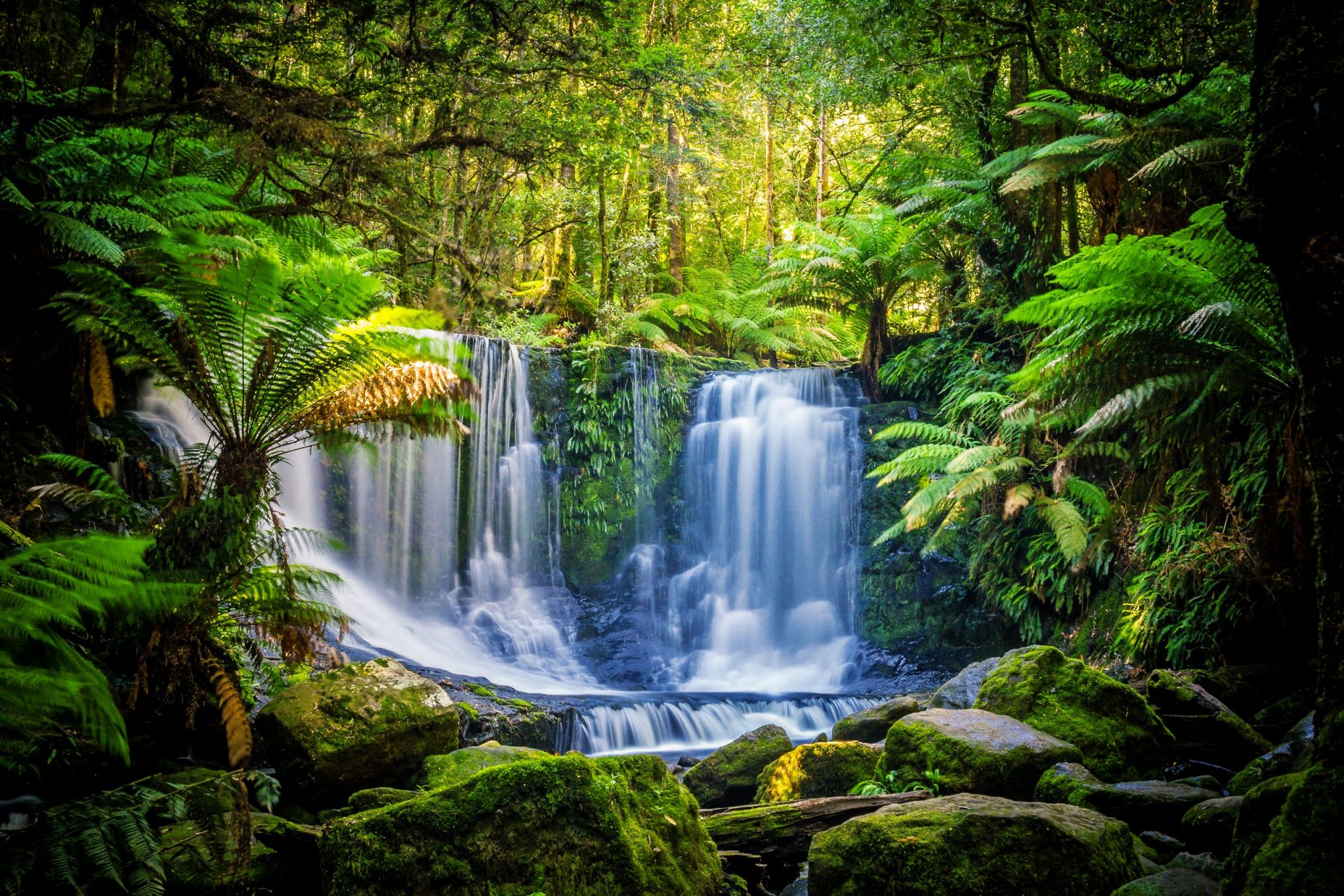 The Horseshoe Falls at the Mt Field National Park, Tasmania, Australia